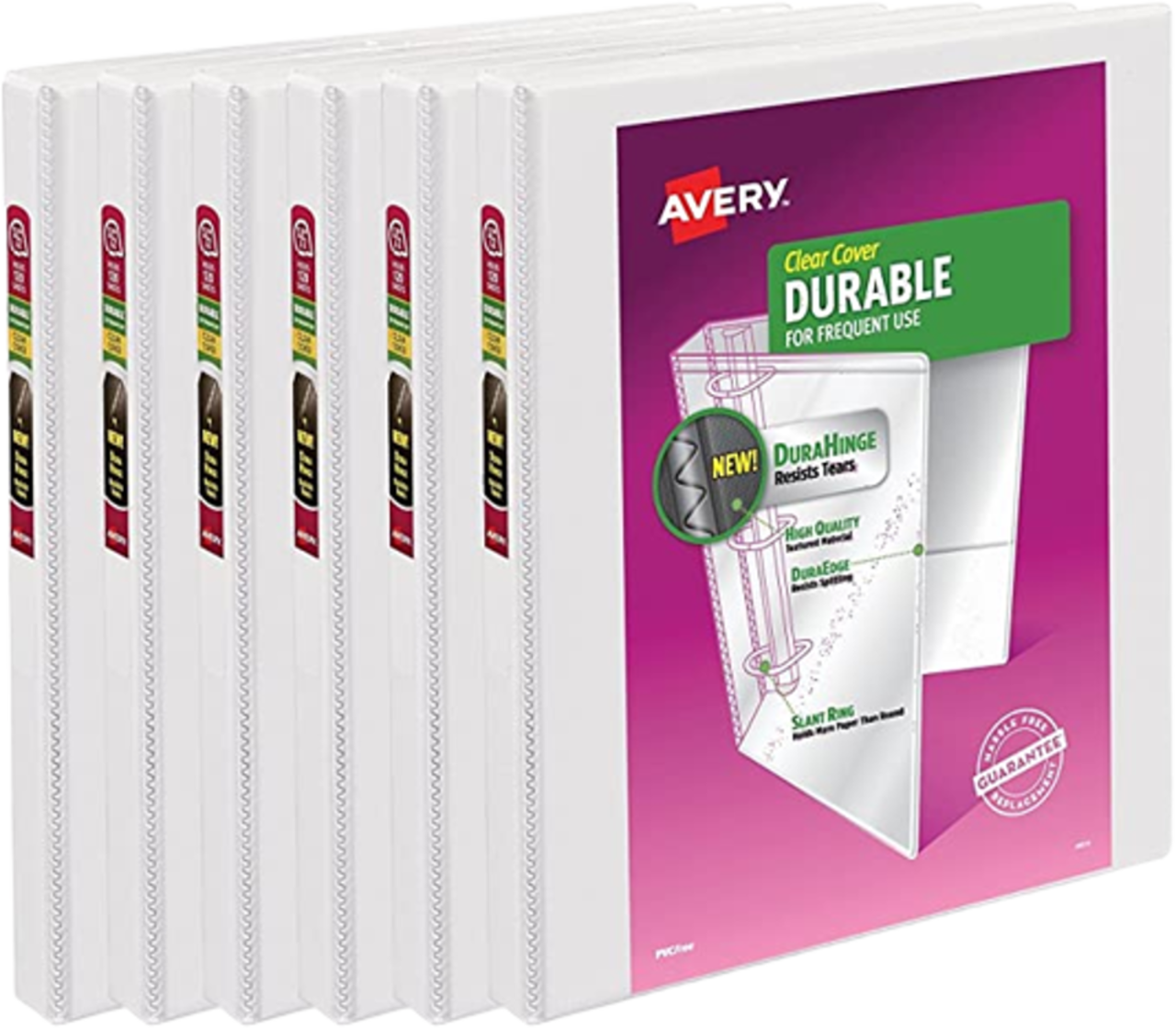 White View Binder 1 Inch – Clear View 3 Ring Binder for School, Office, Classroom Organization & Project Storage